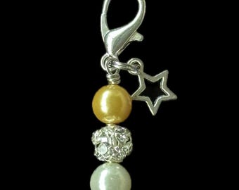Pearl Star Bridle Charm. Pearl Charm. Bridle Bling. Star Pearl Charm.