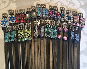 Bling Spur Straps - Rhinestone Spur Straps - Crystal Spur Straps - Bridle Bling - Equestrian Bling Spur Straps