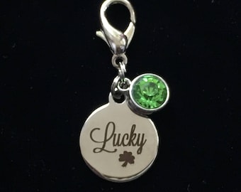 Lucky Bridle Charm. Lucky Clover Bridle Charm. Bridle Bling. Equestrian Bling Charm. Four Leaf Clover Bridle Charm.
