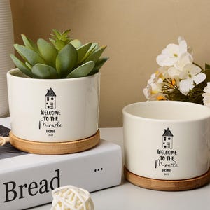 First Home Gift,Custom New Home Planter Pot,Housewarming Gift For Friend,Our New Home Succulent Planter,Realtor Closing Gift,Home Owner Gift