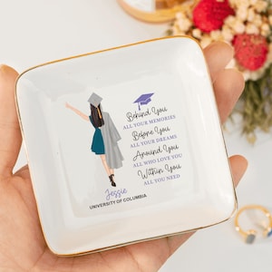Hochzeit Ringschale, Tochter Klasse von 2025, Benutzerdefinierte Name Bachelor Master MBA PHD, Abschlussgeschenke, Geschenke für Freunde