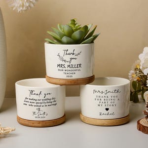 Merci personnalisé de m'avoir aidé à faire pousser un pot de plante, cadeaux de remerciement pour professeur, cadeau d'appréciation, pot n'oubliez jamais la différence que vous faites