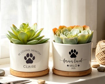 Personalized Pet Memorial Plant Pot,Dog Sympathy Gifts,Planter With Pet Name,Memory For Loss Of Dog,Dog Mom Gift,Pet Owner Rememberance Gift