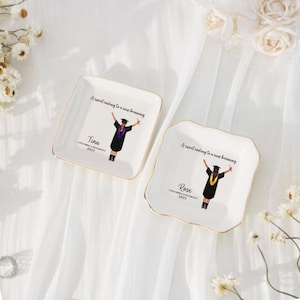 Graduation Gift for Her, Personalized Jewelry Dish for Daughter, PHD Graduation, Masters Degree Gift, Graduation Jewelry Dish, Class of 2025
