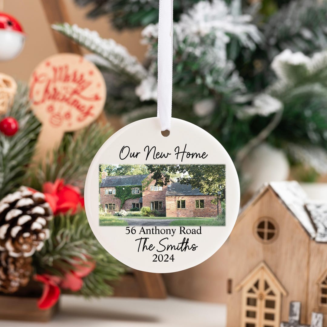 New Home Ornament,personalized Home Photo Ornament 2025,family Name ...