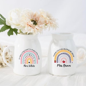 Teacher Appreciation Gifts,Personalized Flower Vase For Teacher,Thank You Gifts,End Of Year Gift For Teachers,Back To School Teacher Vases