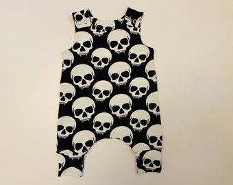 FengGa Teen Kids Girls/&Boys Halloween Cartoon Skull Print Colorful Romper Jumpsuit Clothes