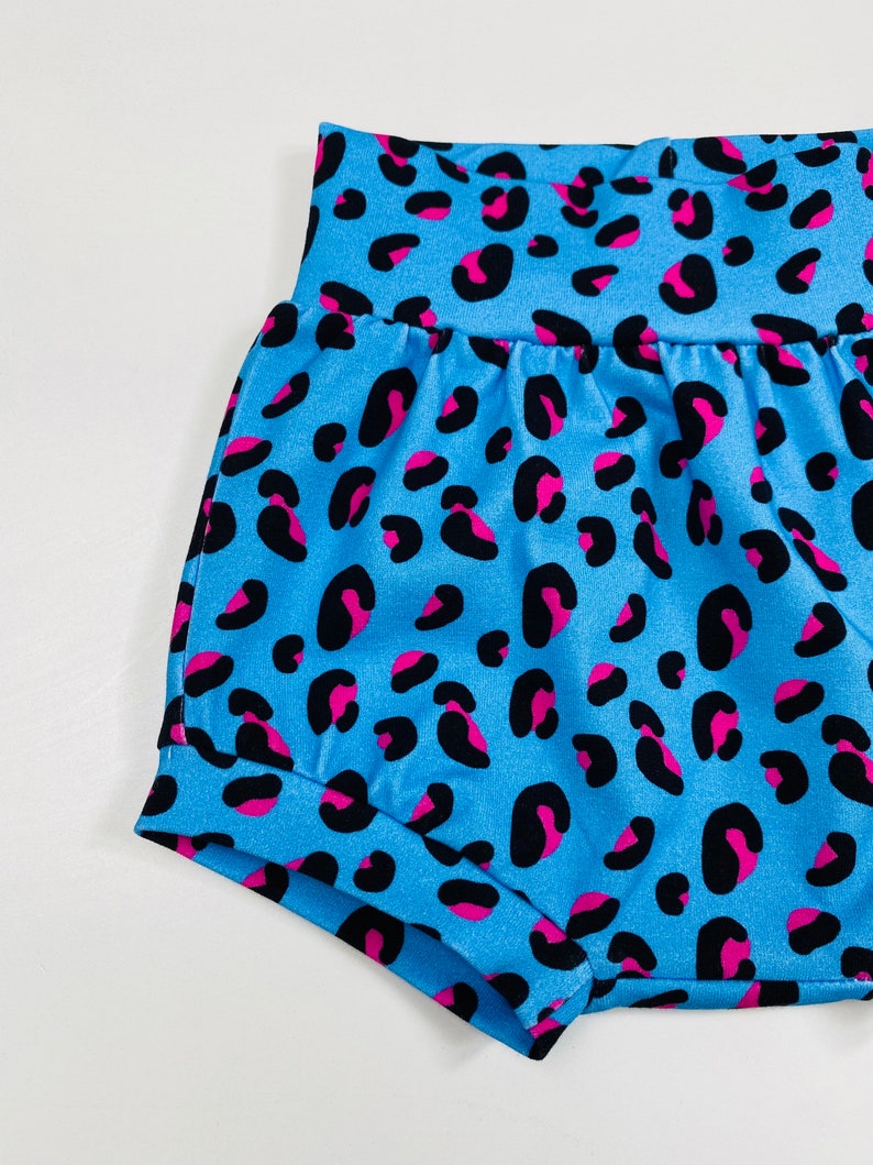 Leopard Print Kids Clothes Blue and Pink Baby Bummies Cute Newborn Baby Clothes Leopard Print Bummies Baby Boy Girl Unisex Summer Shorts