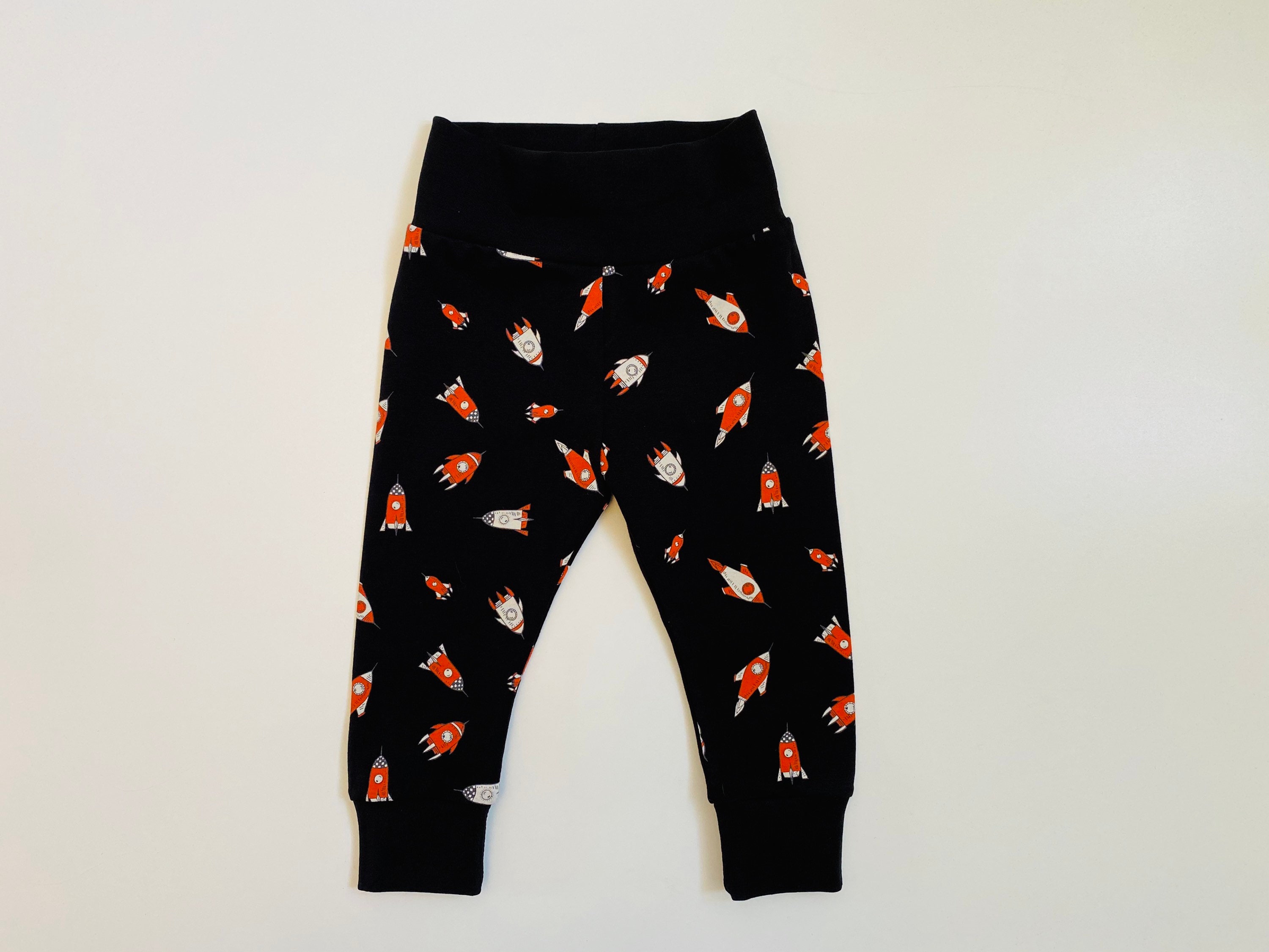 Black Space Rocket Leggings Bebé Negro Rocket Ropa Unisex Etsy