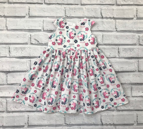 unicorn christmas dress