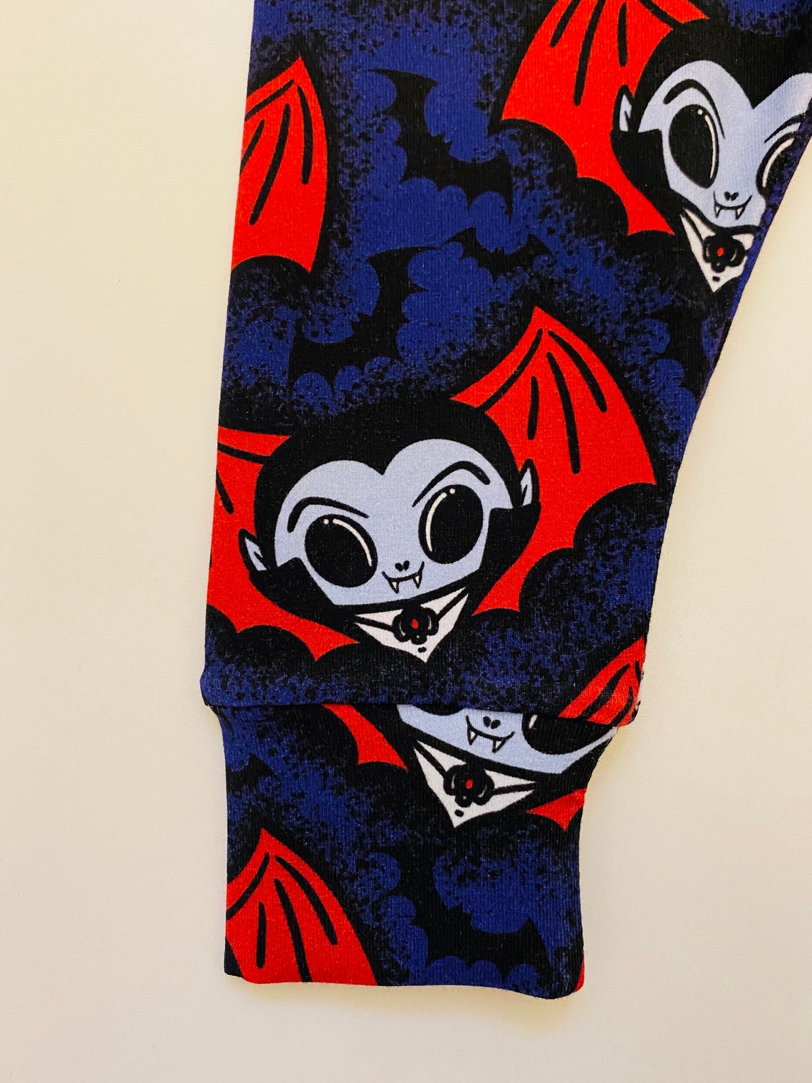 Blue Vampire Bat Leggings Red Bat Baby Leggings Cool Kids Etsy