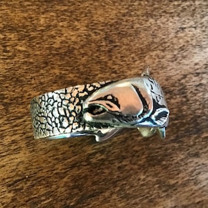 Brook Trout Fish Ring in Silver