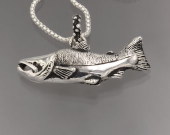 Sockeye Salmon Silver necklace