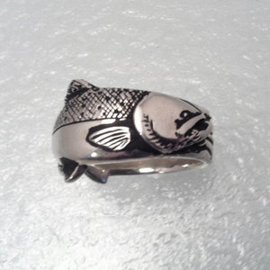 Chinook Salmon Silver Ring