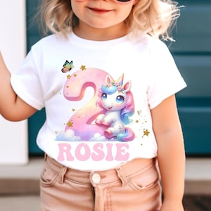 Pastel Rainbow Unicorn Birthday Shirt, Pastel Unicorn Birthday Shirt, Unicorn Shirt, Rainbow Shirt, Rainbow Unicorn Top, Birthday Shirt
