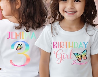 Butterfly Birthday Shirt, Butterflies Birthday Shirt,  Butterfly girl birthday shirt, girl birthday shirt, butterfly theme