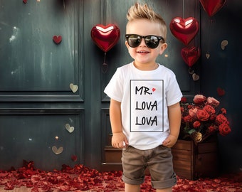 Mr Lova Lova Boy's Valentine Shirt, Funny shirt For Boys, Kids Valentine Shirt, 90's Reggae, Toddler Valentine's Day, Heart Baby T-shirt