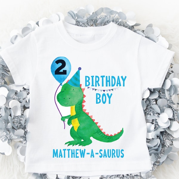 Toddler boy birthday shirt, Dinosaur 2nd birthday shirt, 2nd birthday shirt, 2nd dinosaur birthday, 2nd birthday t shirt,  RTS0005