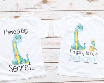 Organic I have a Big Secret Big Brother Baby Clothes Sibling Baby Shirts Baby Shower Sibling Gifts Baby Boy Clothing CUSTOM DATE