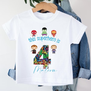 4th birthday boy shirt, My 4th Birthday,  4th Birthday Boys, Super Hero Birthday, Super Hero Party, Super hero shirt, My 4th Birthday Shirt