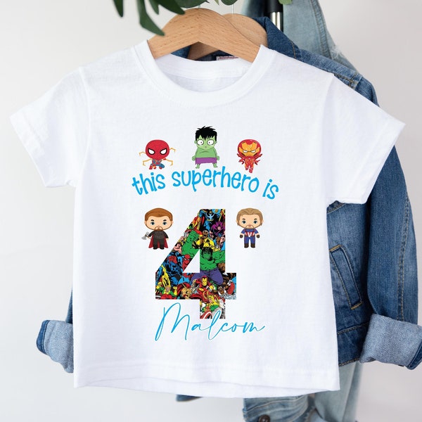 4th birthday boy shirt, My 4th Birthday,  4th Birthday Boys, Super Hero Birthday, Super Hero Party, Super hero shirt, My 4th Birthday Shirt