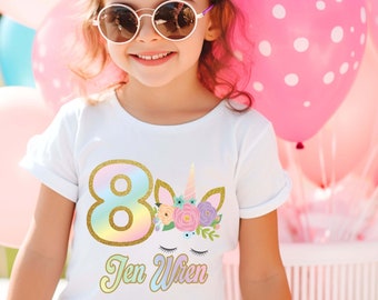 Pastel Rainbow Unicorn Birthday Shirt, Pastel Unicorn Birthday Shirt, Unicorn Shirt, Rainbow Shirt, Rainbow Unicorn Top, Birthday Shirt