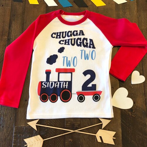 2nd Birthday Shirt Chugga Chugga Two 