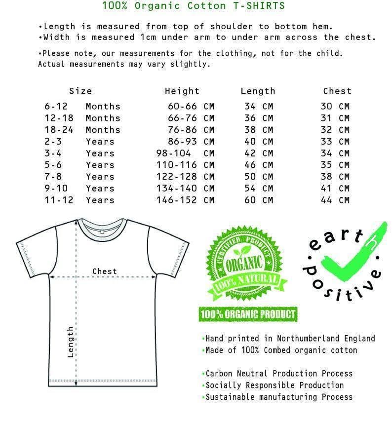 the organic cotton t - shirt size guide