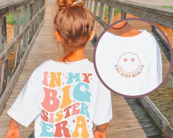 Big Sister Shirt, Big Sister To Be, In My Big Sister Era T-Shirt, Sibling Announcement Top, Pregnancy Announcement Gift