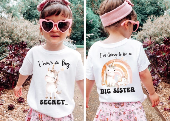Kids Big Sister Sibling Baby Announcement Toddler Unicorn T Shirt Kids Big Sister Sibling Baby Announcement Toddler Unicorn T Shirt
