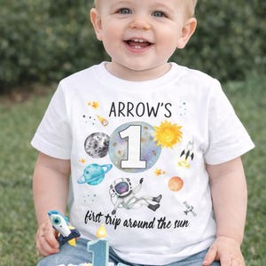 1st trip around the sun, space theme first birthday shirt, space first birthday shirt, first birthday shirt space, first trip around the sun