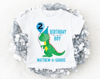 Toddler boy birthday shirt, Dinosaur 2nd birthday shirt, 2nd birthday shirt, 2nd dinosaur birthday, 2nd birthday t shirt,  RTS0005