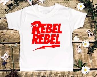 Rebel Rebel Baby Clothes Feminist Baby Shirt Funny Baby Clothes Feminist Baby Clothing Baby Girl Clothing Bowie Baby Girl Clothing