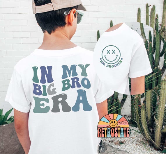Big Bro Era Shirt, Funny Toddler Shirt, Announcement Tee, Big Brother Shirt, Baby Reveal Shirt, in my Big Bro's Era, Baby Shower Gift