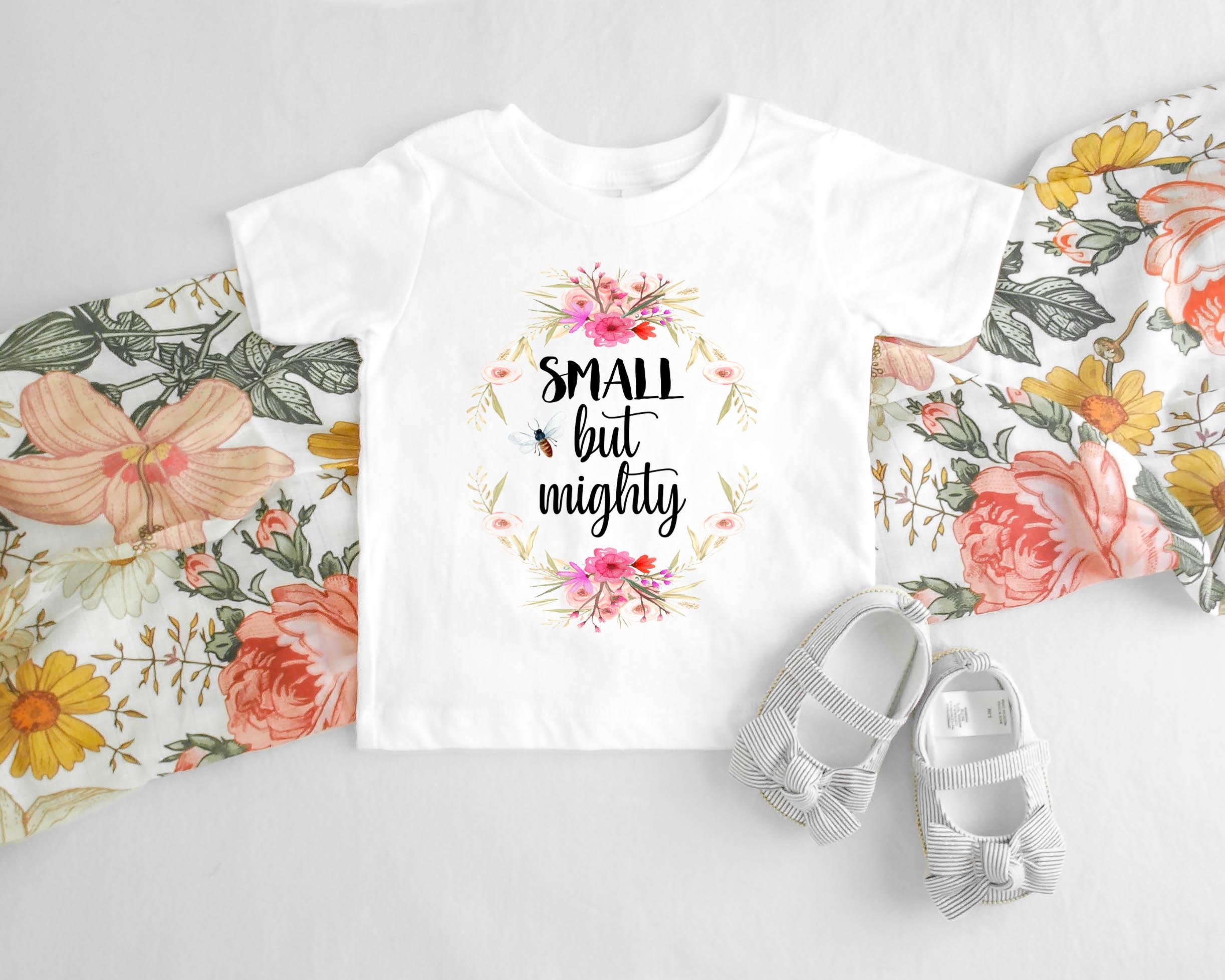 Small But Mighty Hippie Baby Clothes Girl Power Shirt Floral | Etsy