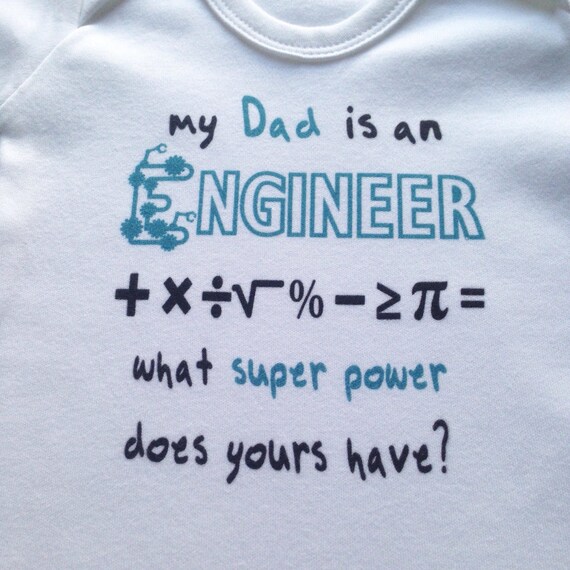 New Baby Vests Gift My Dad is An Engineer What Super Power Does Yours Have?