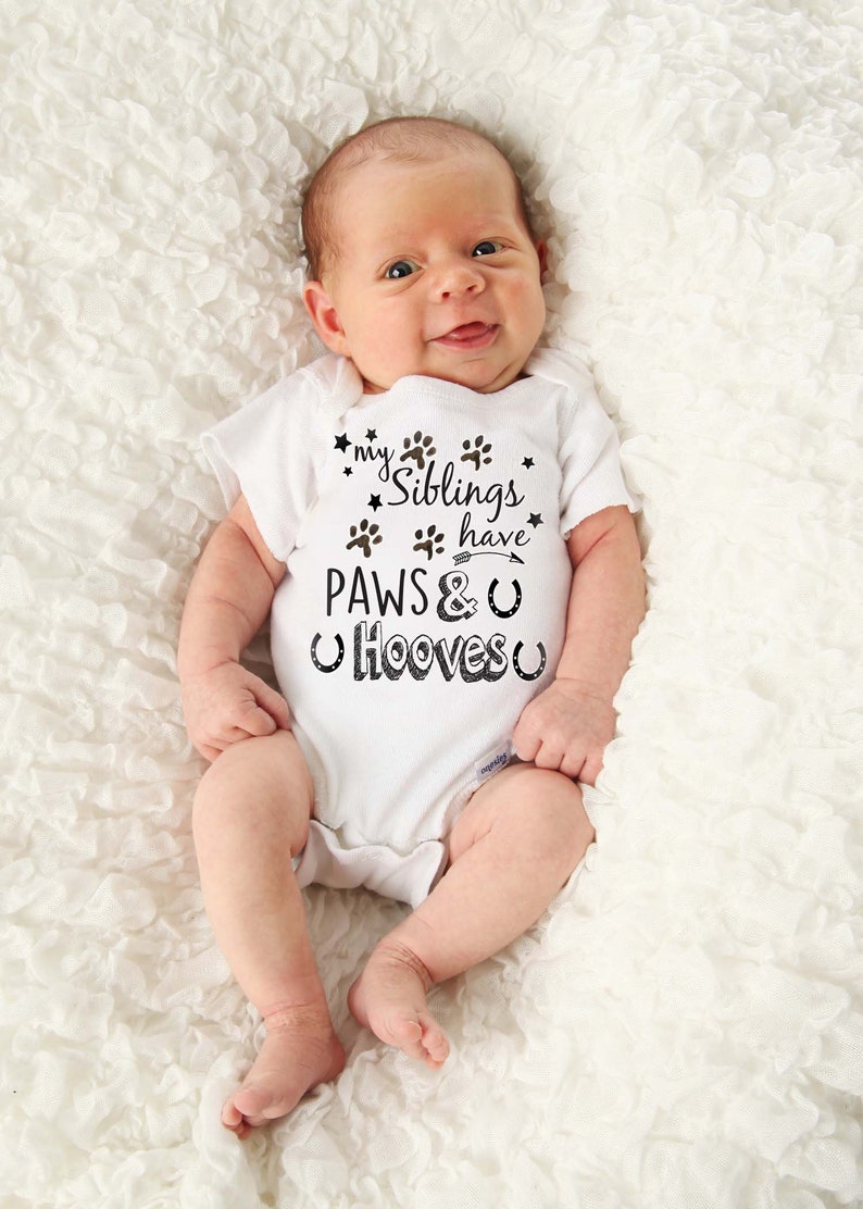 My Siblings Have Paws Funny Cute Toddler Kids T-Shirt Gift