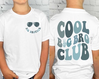 Cool Big Bro Club shirt, Big Bro als shirt, baby aankondiging cadeau, gepromoveerd tot grootste broer shirt, peuter broer of zus shirt, beste Big Bro