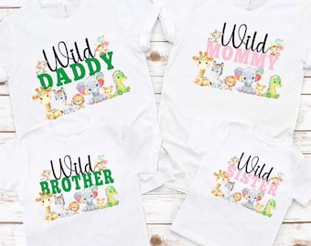 Daddy of the Wild One Shirt, Wild Ones Dad Shirt, Dad of the Birthday Girl Shirt, Matching Family Shirts, Jungle Birthday RTS0008