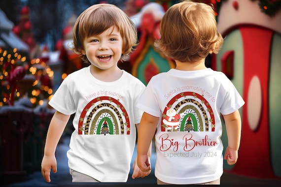 Kids Santa Is Promoting Me To Big Brother Christmas T-Shirt Kids Santa Is Promoting Me To Big Brother Christmas T-Shirt