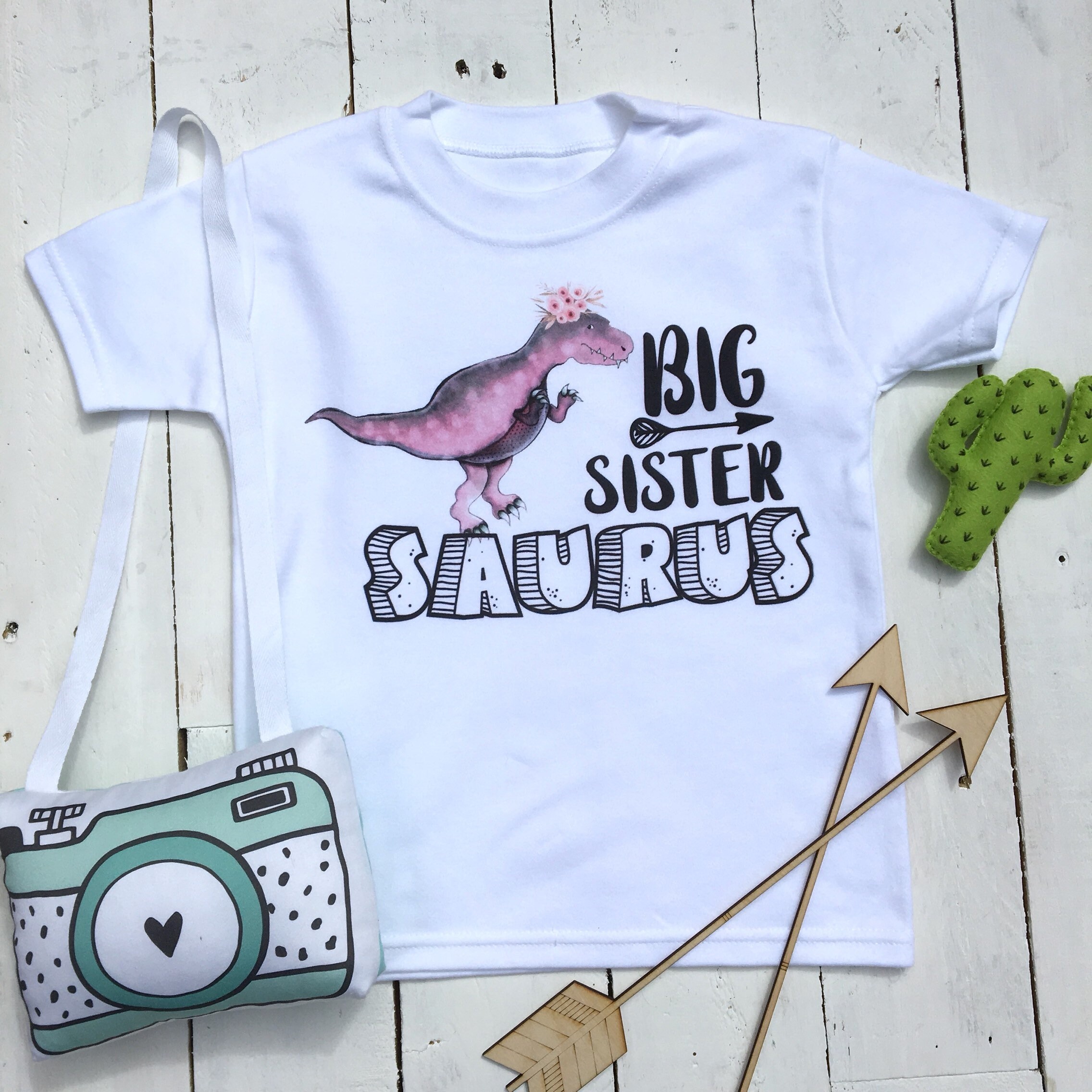Big Sister Saurus Shirt Baby Annuncio 