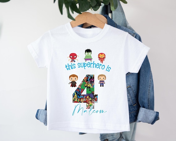 4th birthday boy shirt, My 4th Birthday,  4th Birthday Boys, Super Hero Birthday, Super Hero Party, Super hero shirt, My 4th Birthday Shirt