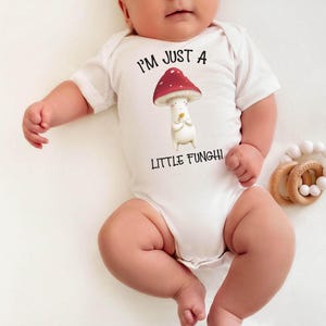 I'm Just a Little Funghi Baby Bodysuit, Mushroom Baby Outfit, Cute Pun Baby Clothes, Baby Shower Gift, Newborn Bodysuit, Funny Baby Shirt