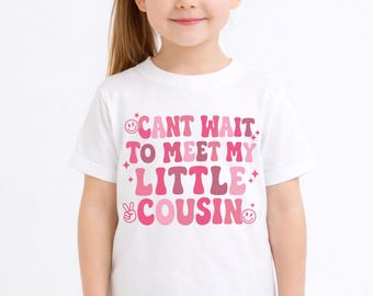 Ich kann nicht auf mich warten, meine kleine Cousine, Cousin-Ankündigungs-T-Shirt, Schwangerschaft enthüllen, große Cousin-Geschenk, kleine Cousin-Kleinkind-T-Shirt