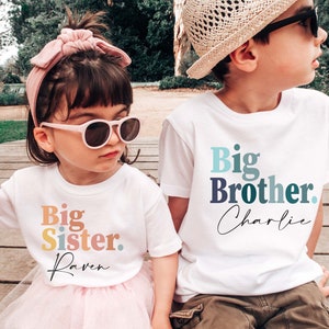 Big Brother Shirt, Little Brother Shirts ,  Siblings Kids Custom Tee, Matching Sibling t-shirts, New Baby Brother Shirts, New Baby Gifts