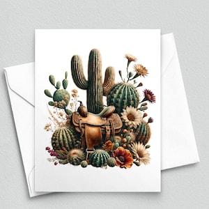 Cartes de correspondance Desert Bloom Harmony : A Western Oasis - Cartes de correspondance vierges A2 287