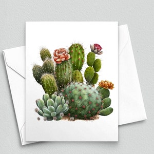 Desert Jewels: Blühende Kaktus-Blüte Karte - A2 Karte 147