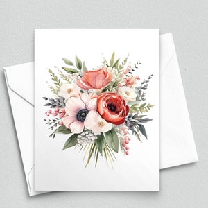 Cartão de Notas Bridal Bliss Bouquet - Cartões de Notas A2 157