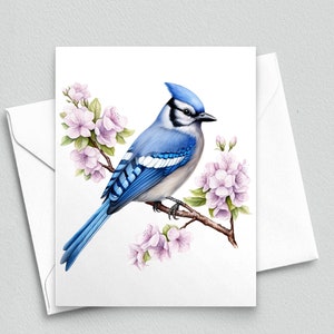 Blue Jay's Perch: Tarjetas de notas florecientes - Tarjetas de notas tamaño A2 233