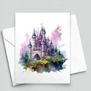 Royaume enchanté : Carte de correspondance Château fantastique - Cartes de correspondance vierges A2 296
